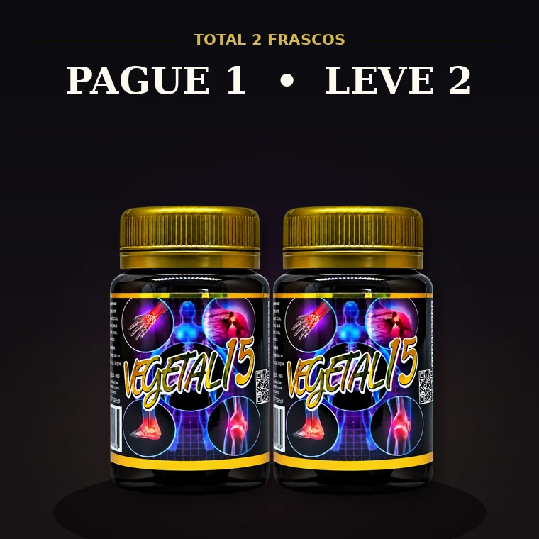 Kit com 2 frascos de Vegetal 15: pague 1, leve 2