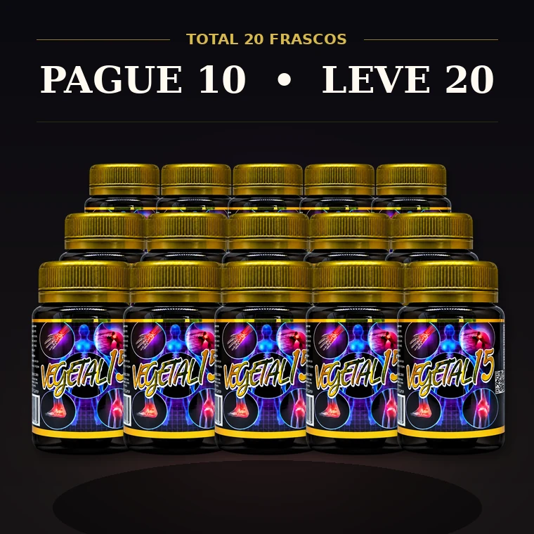 Kit com 20 frascos de Vegetal 15: pague 10, leve 20