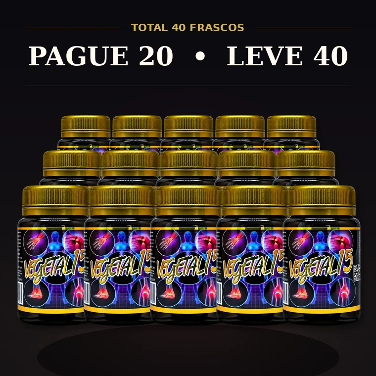 Kit com 40 frascos de Vegetal 15: pague 20, leve 40