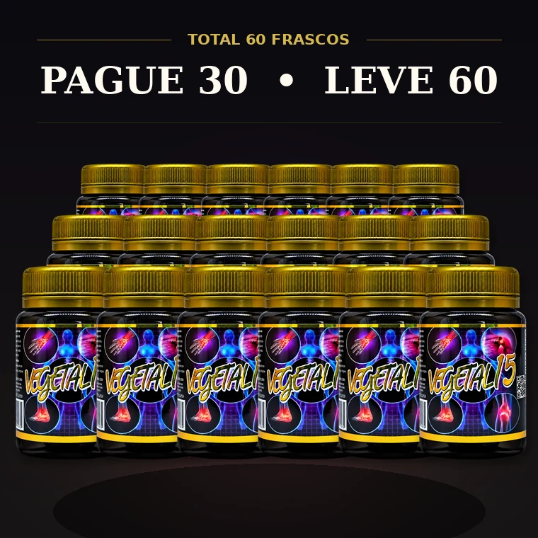 Kit com 60 frascos de Vegetal 15: pague 30, leve 60