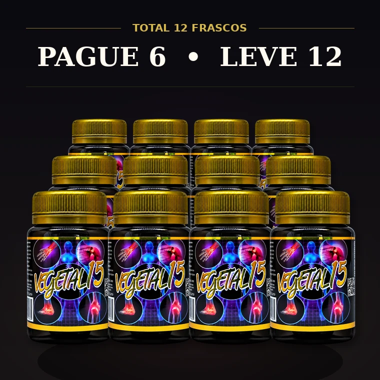 Kit com 12 frascos de Vegetal 15: pague 6, leve 12